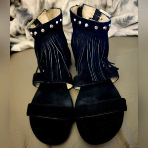 Michael Kors Billy Fringe Sandals, Like New, Sz 11 M